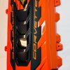 2020–2026 Corvette Engine Cover – Orange with Black Carbon Fiber