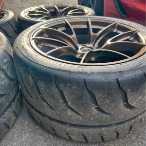 apex vs-5rs satin bronze forged wheels toyo r888 c6 c7 corvette