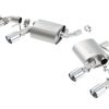 Borla 2.25" ATAK Axle-Back Exhaust System w/ 4.5" Quad Polished Tips 2016-2024 Camaro V6 w/ NPP