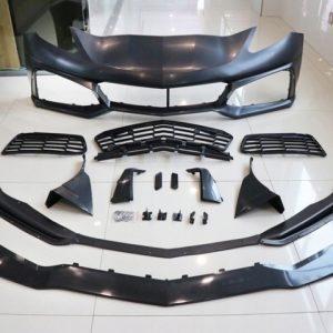 Bumper front zr1 style set chevrolet corvette 2014-2019 c7
