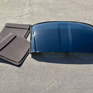 c6 corvette transparent roof with wall mount padding and hooks