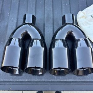 wesdon black chrome graphite exhaust tip 6th gen camaro 304 stainless