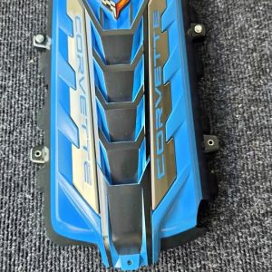 rapid blue engine cover c8 corvette convertible hand painted