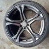 used camaro 1le rims and tires oem gloss black red stripe staggered set
